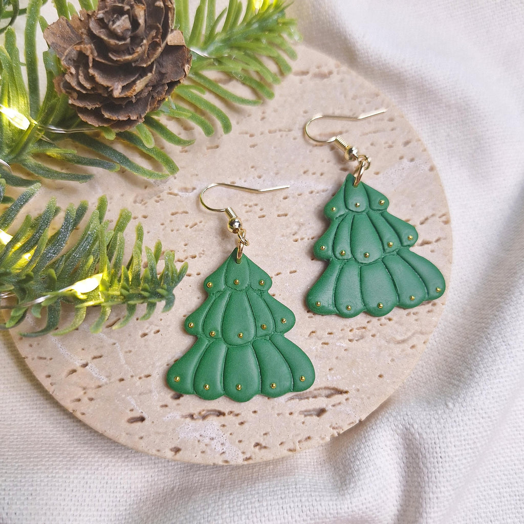 Handmade Christmas Tree Earrings