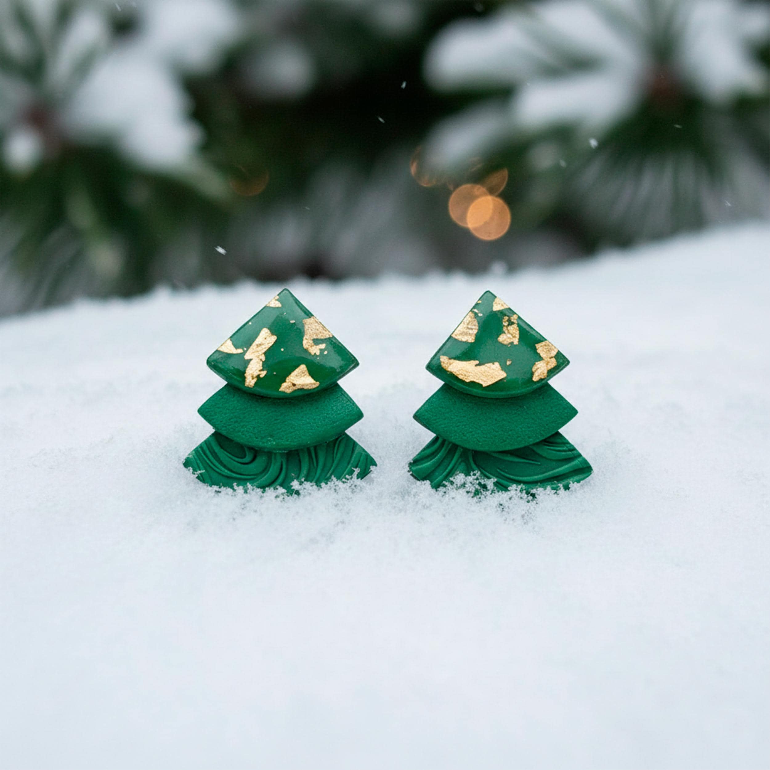 Christmas Tree Earrings stud