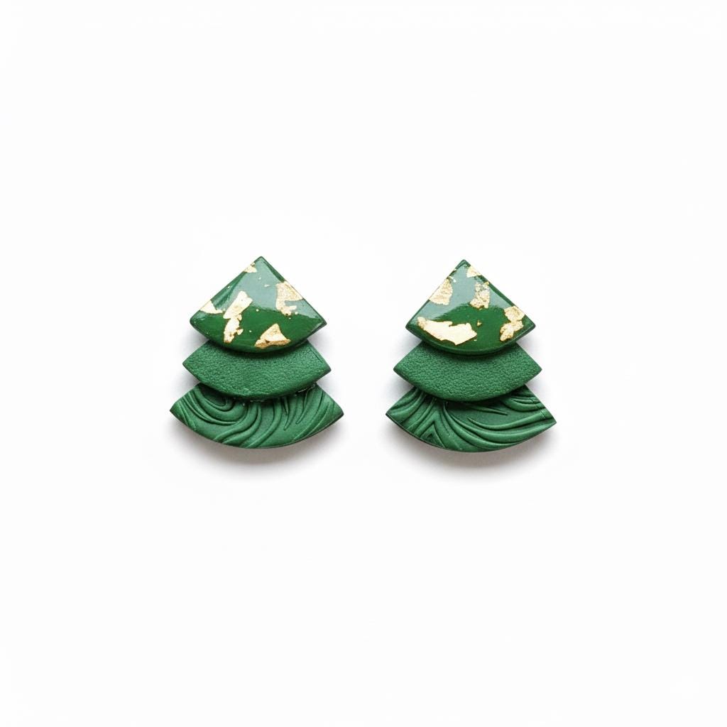 Christmas Tree Earrings stud