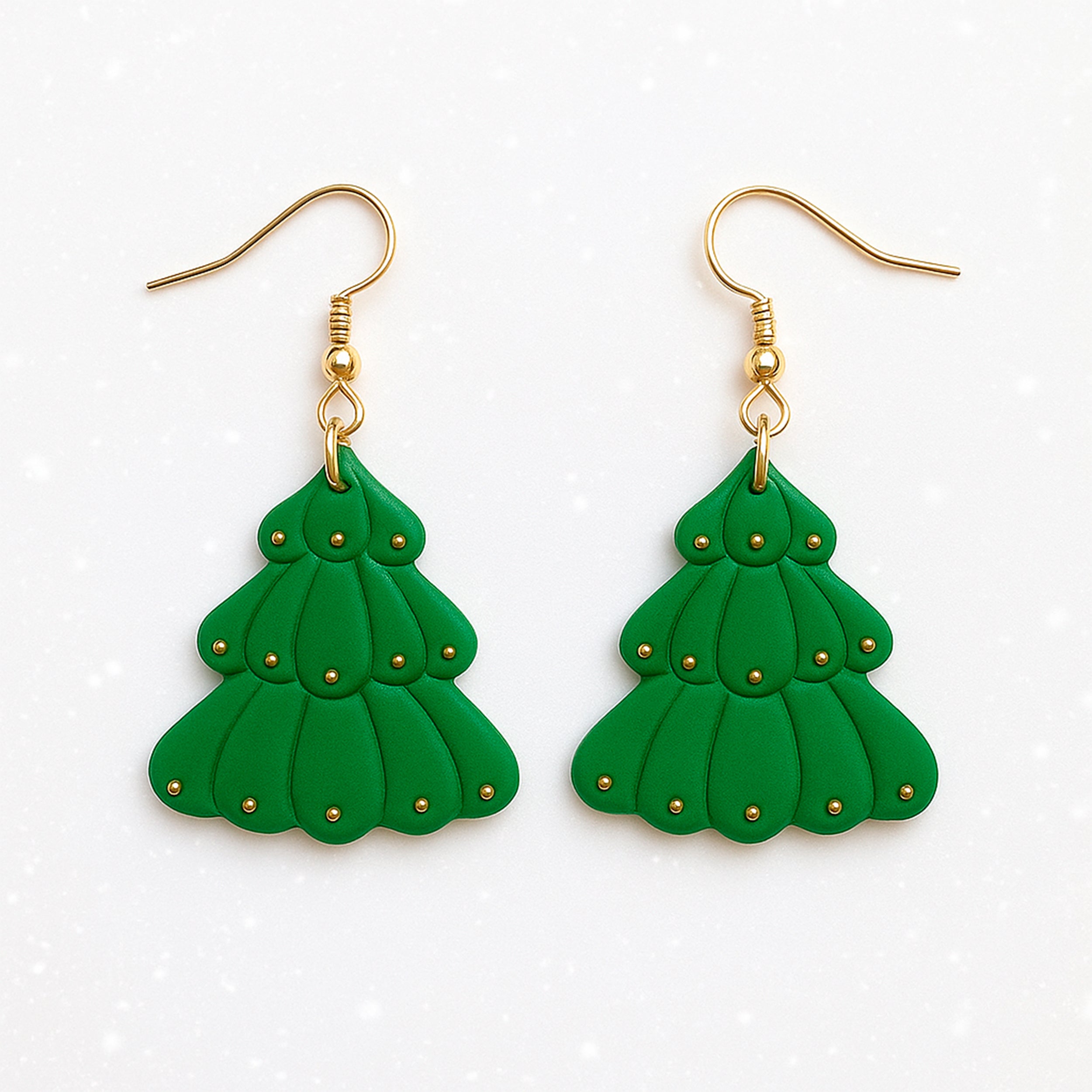 Handmade Christmas Tree Earrings