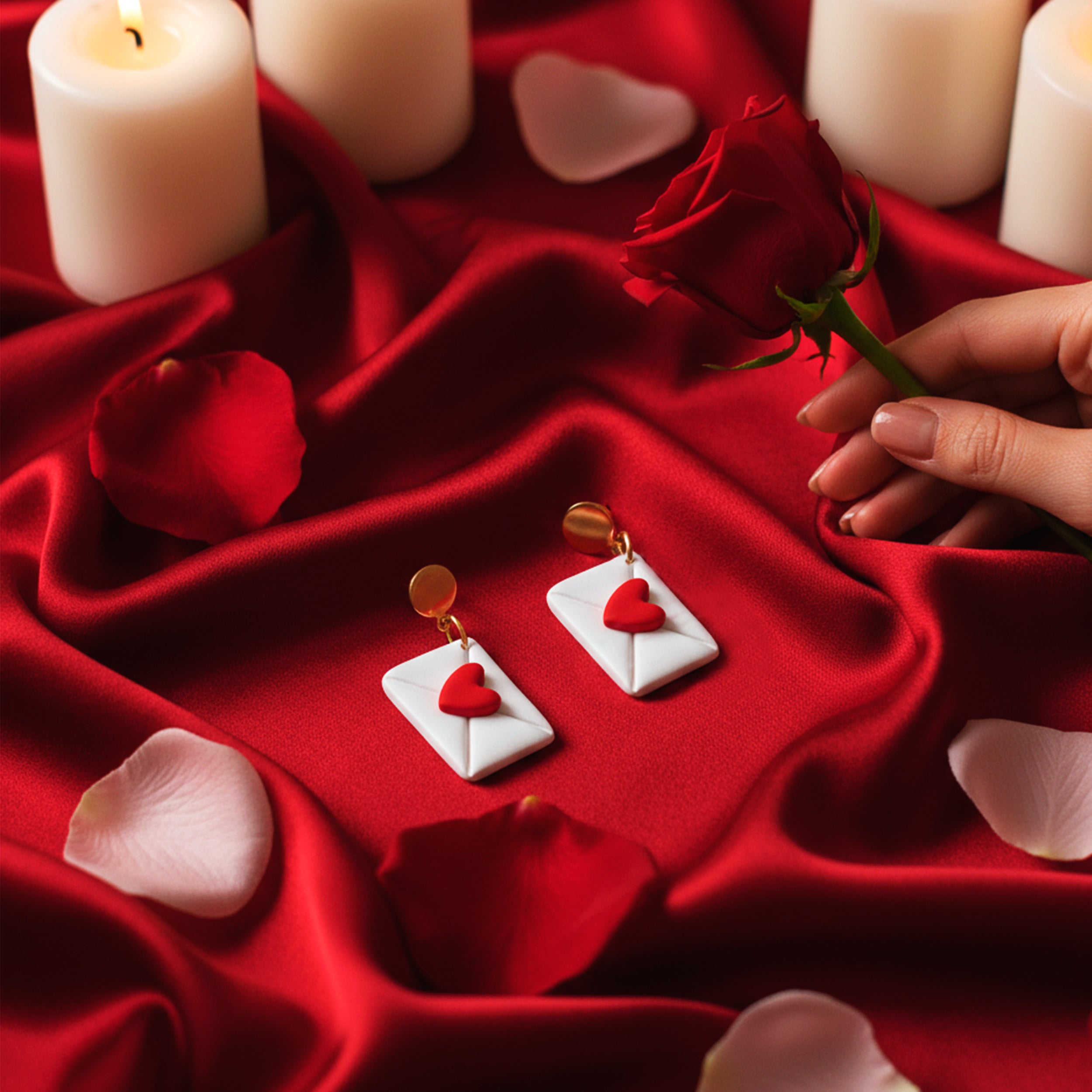 Heart Envelope Earrings