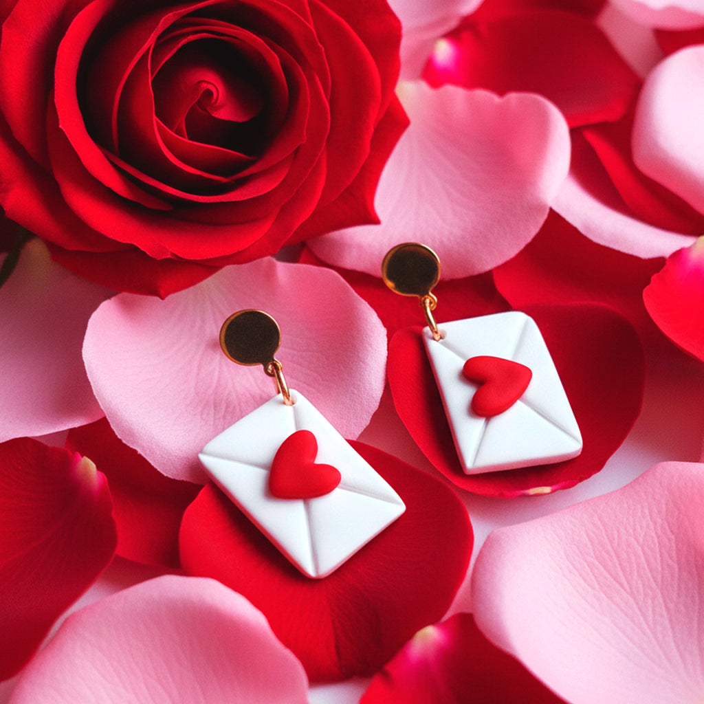Heart Envelope Earrings
