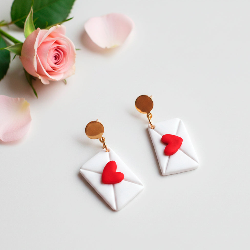 Heart Envelope Earrings