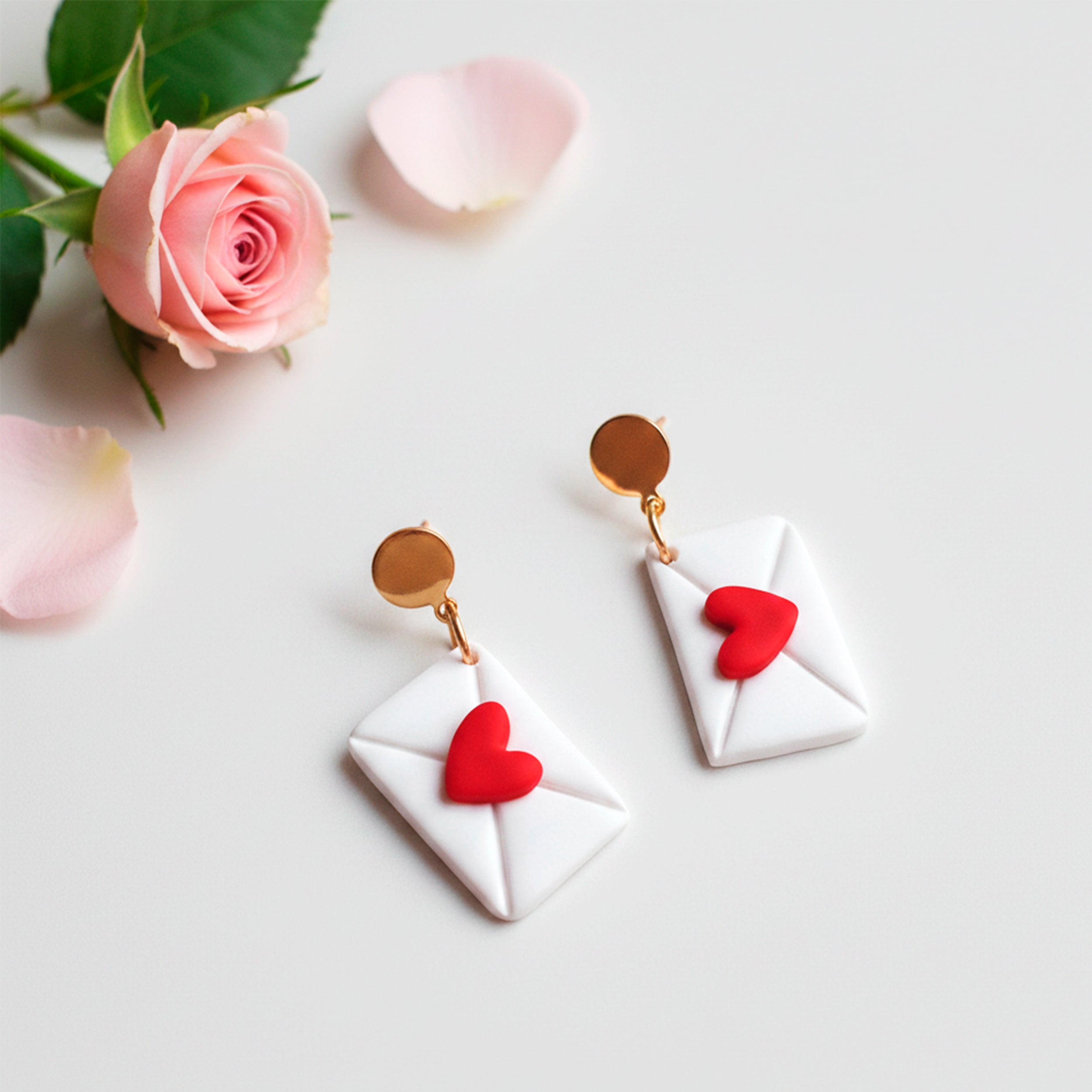 Heart Envelope Earrings