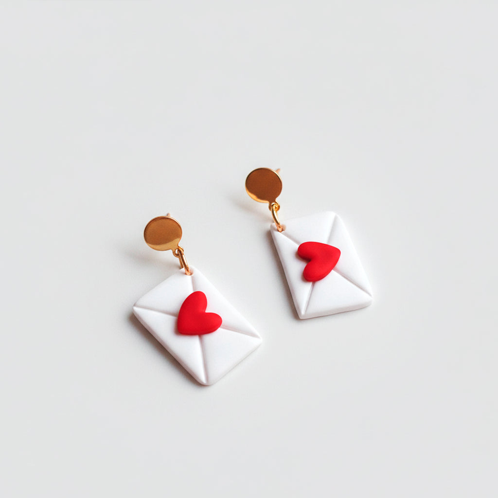 Heart Envelope Earrings