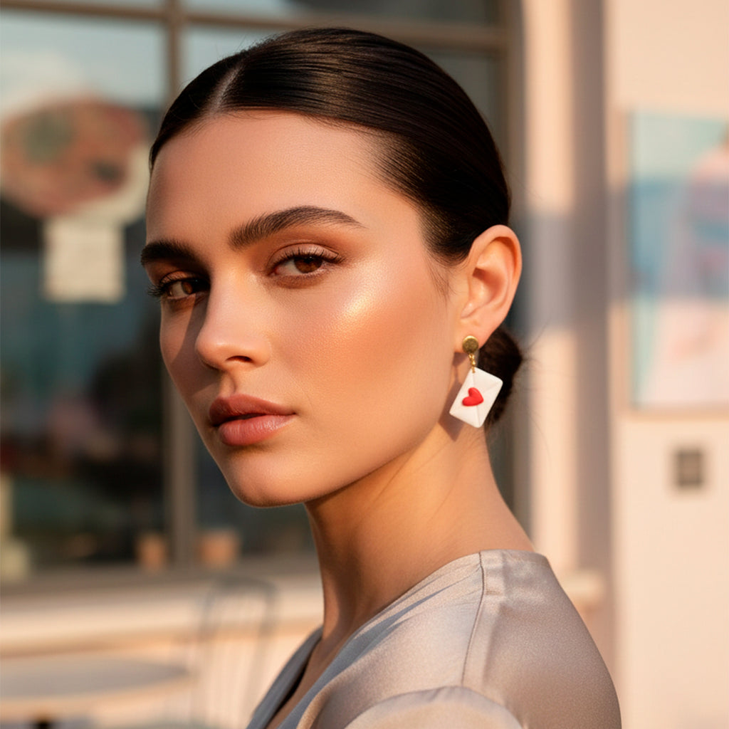 Heart Envelope Earrings
