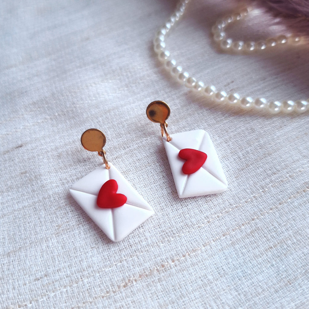 Heart Envelope Earrings