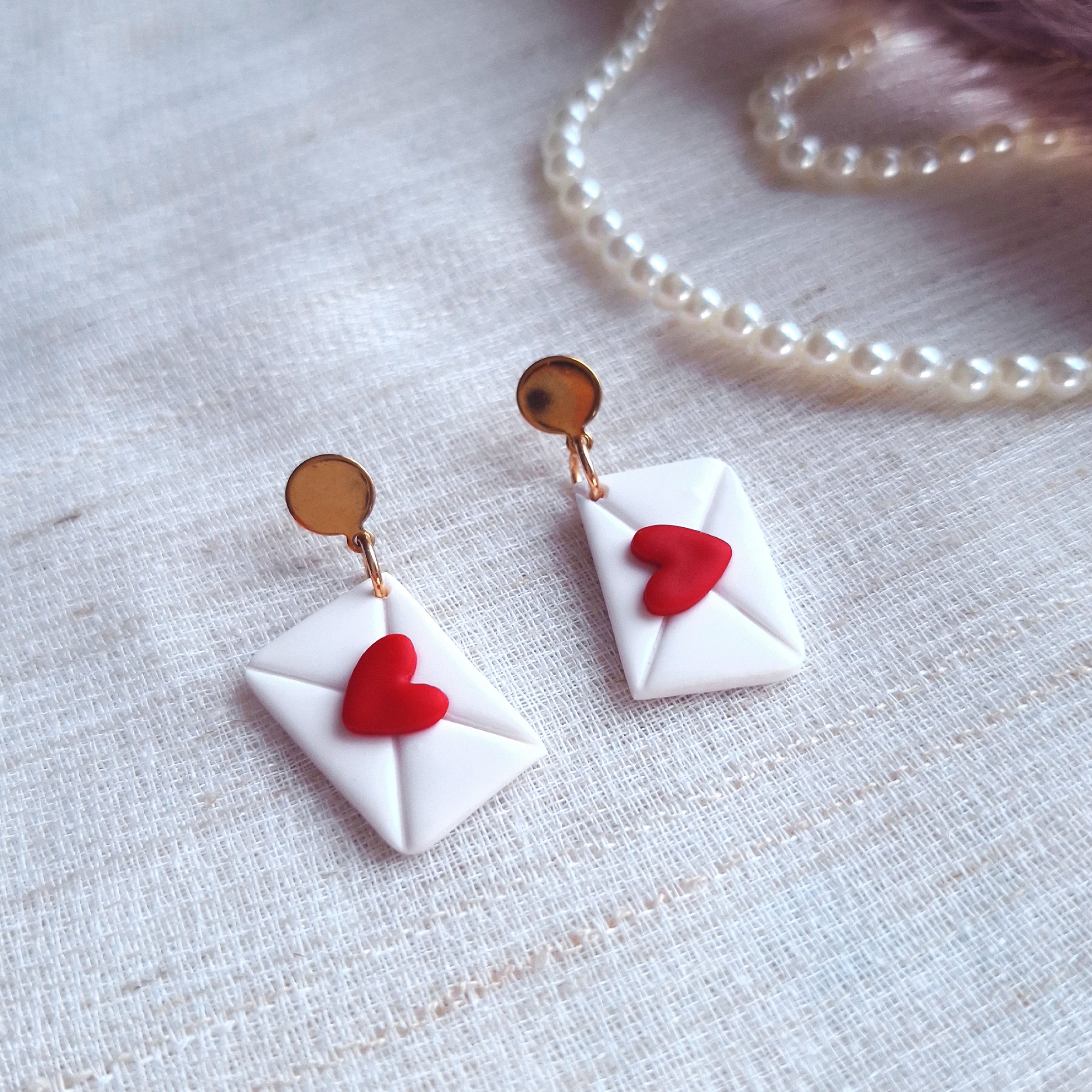 Heart Envelope Earrings
