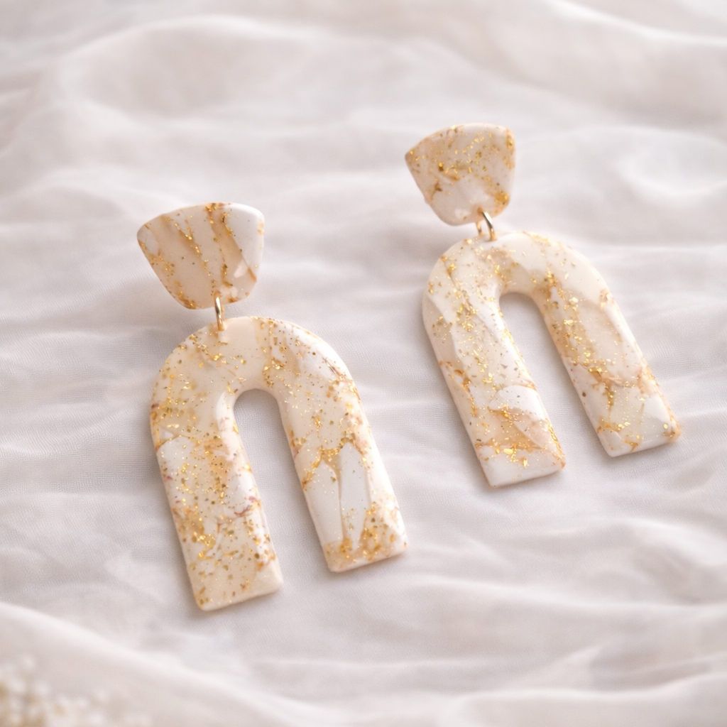 Marble Dangle Earrings х4