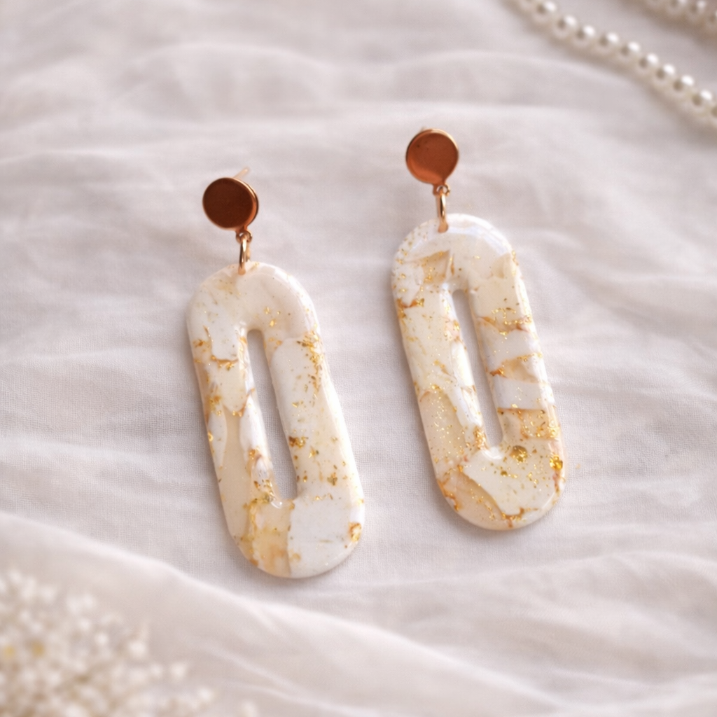 Marble Dangle Earrings х4