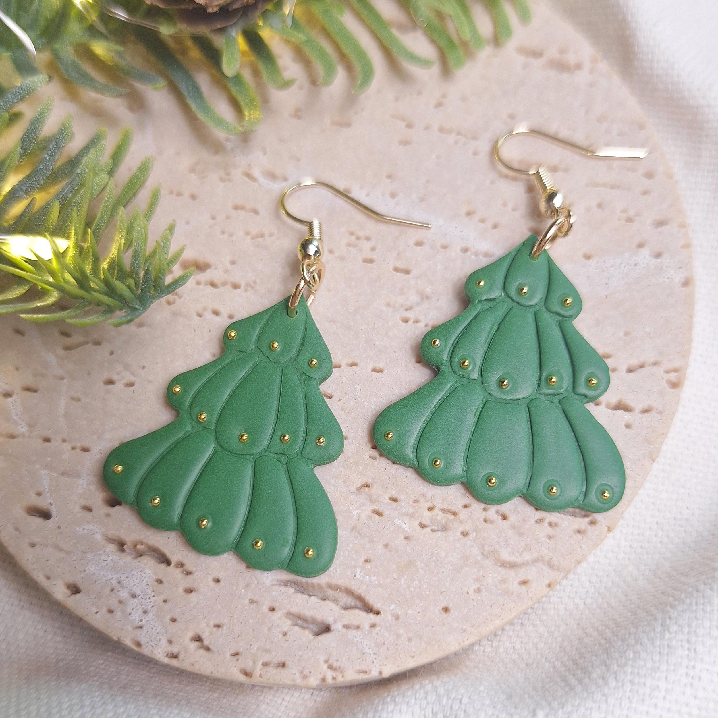 Handmade Christmas Tree Earrings