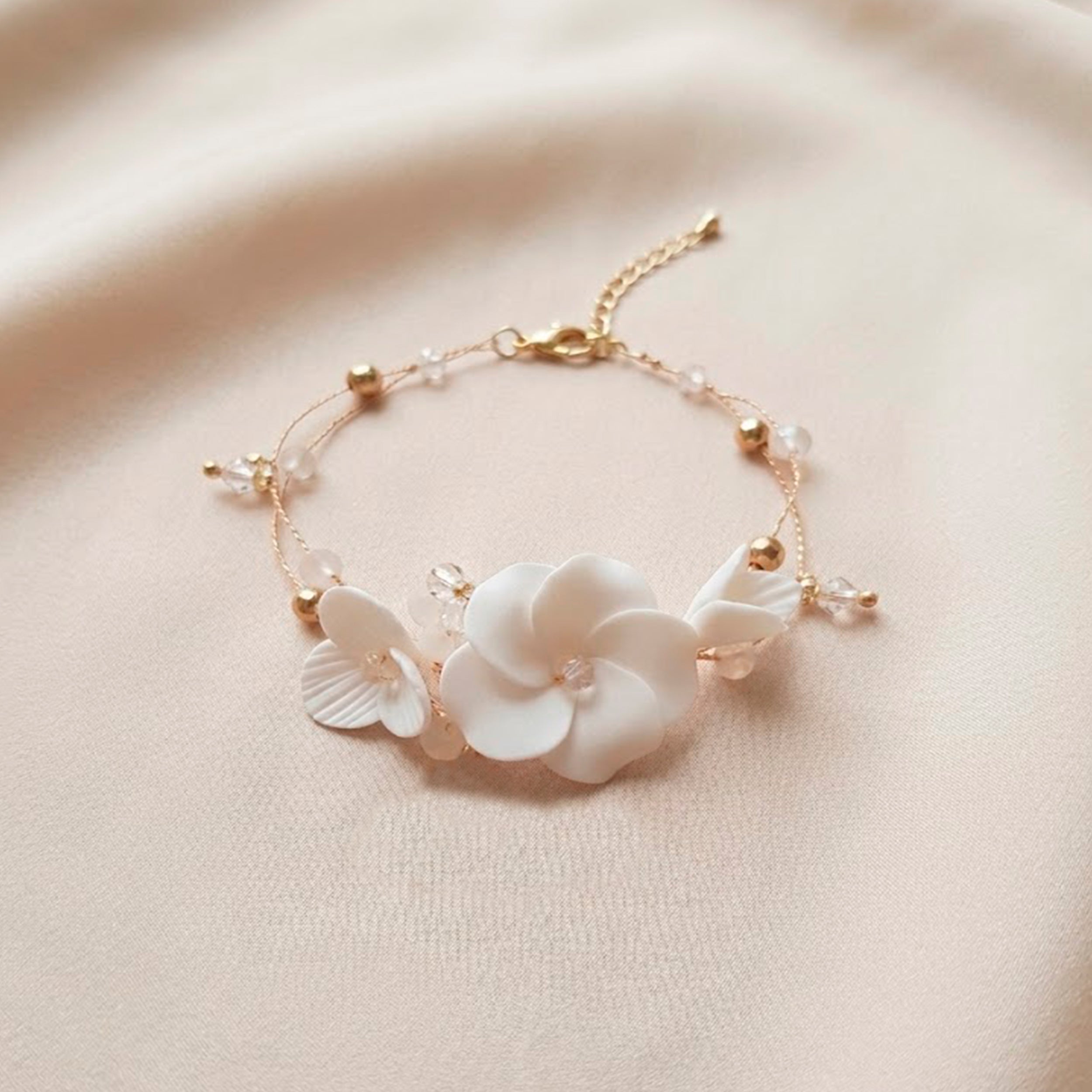White Flower Bracelet