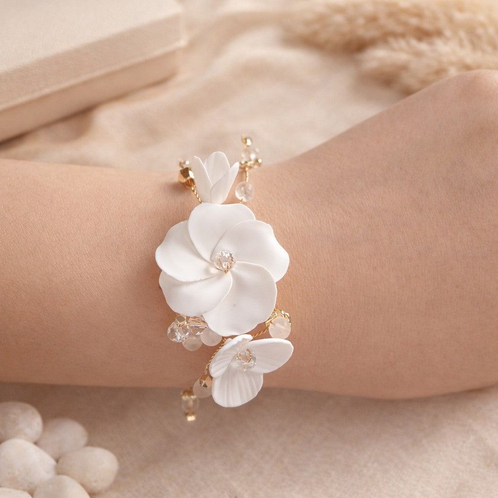 White Flower Bracelet