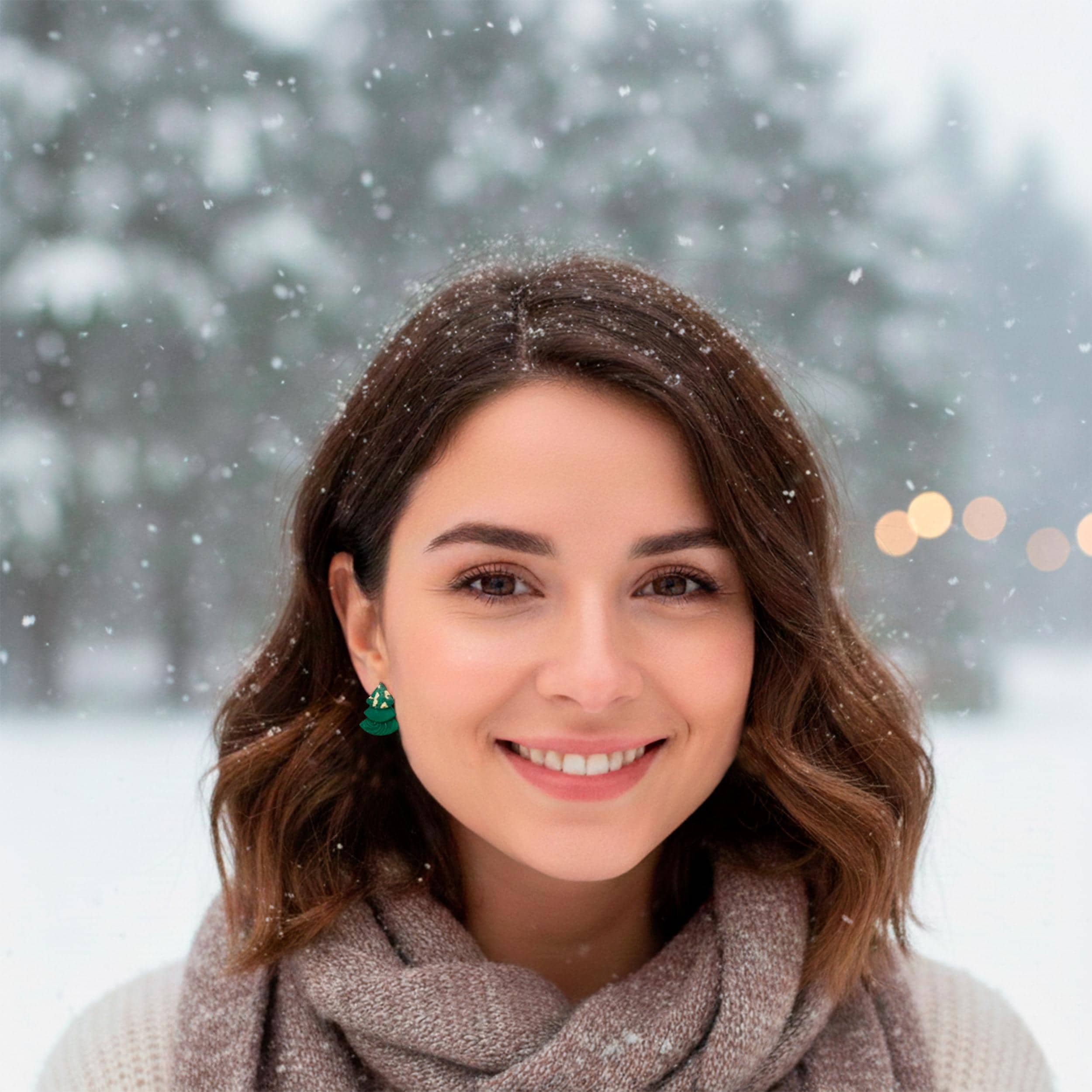 Christmas Tree Earrings stud