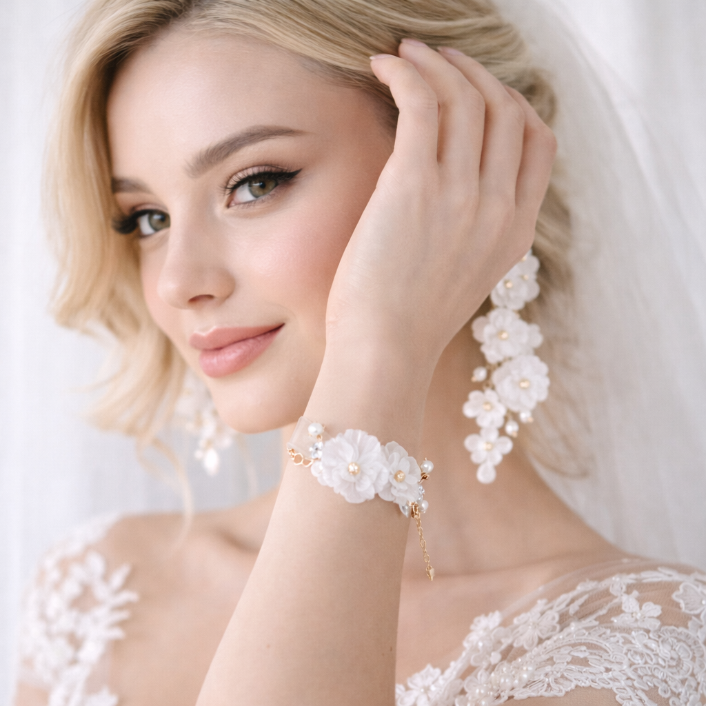 Ivory Blossom Bridal Set