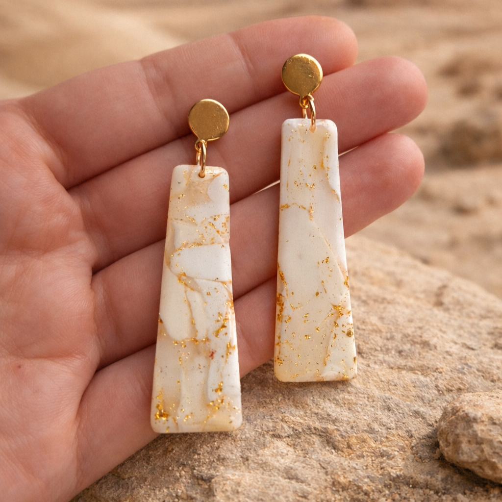 Marble Gold Dangle