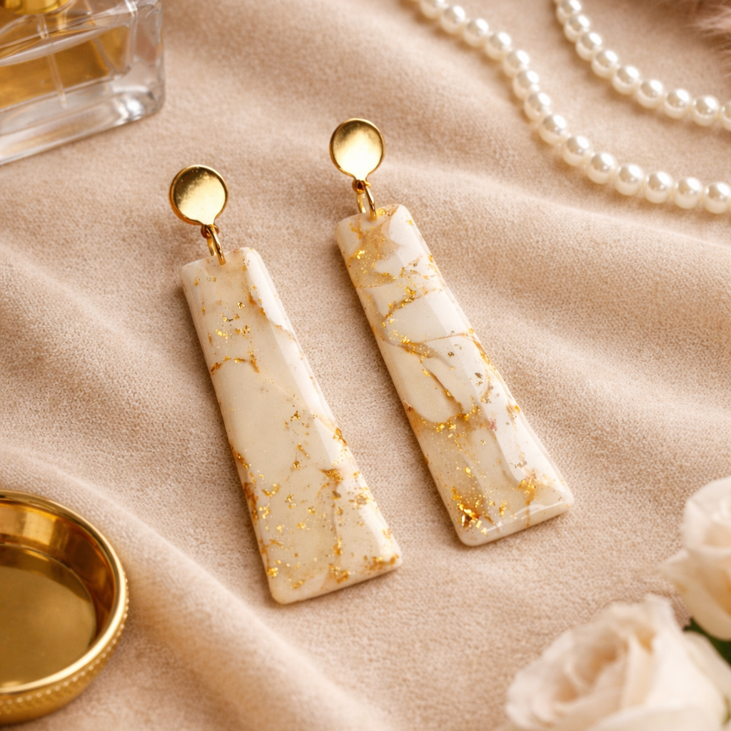 Marble Gold Dangle