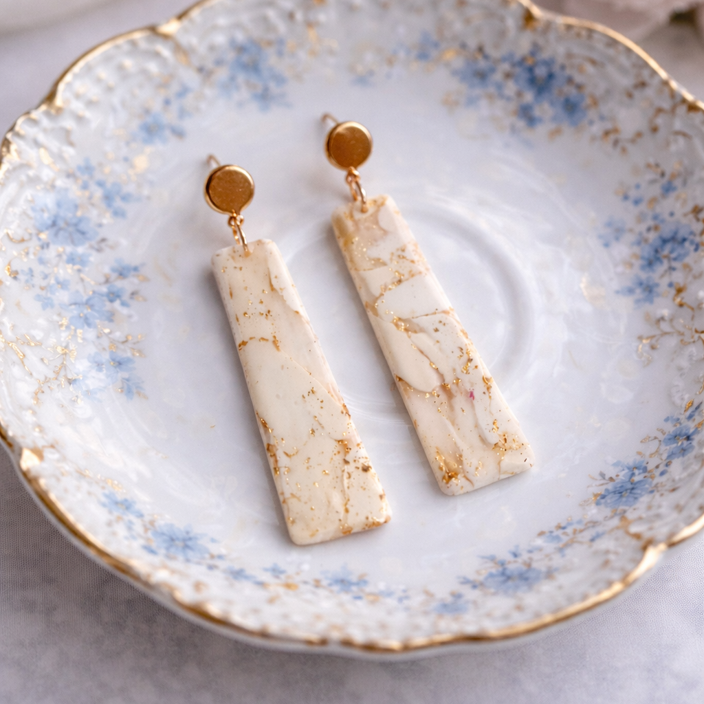 Marble Gold Dangle