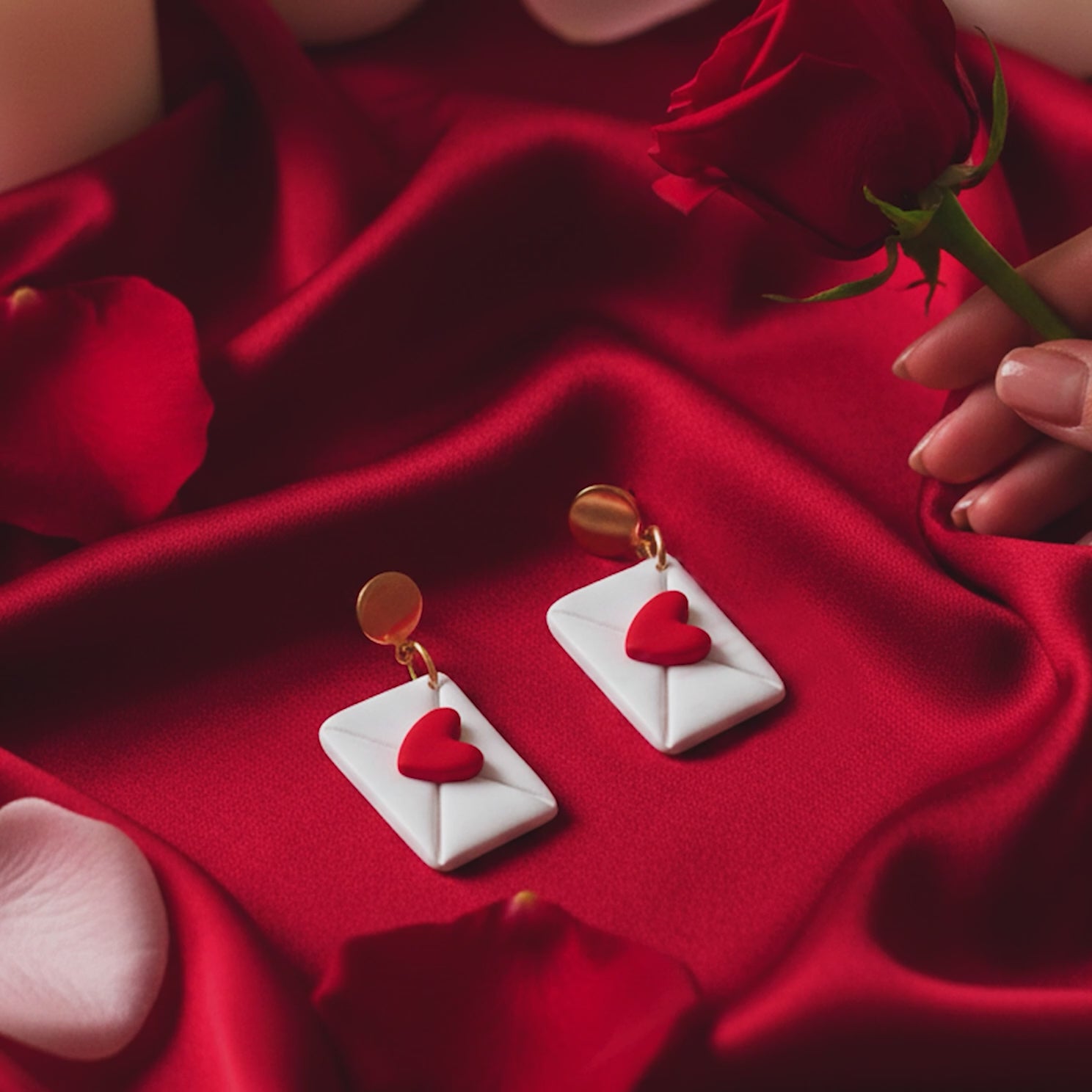 Heart Envelope Earrings