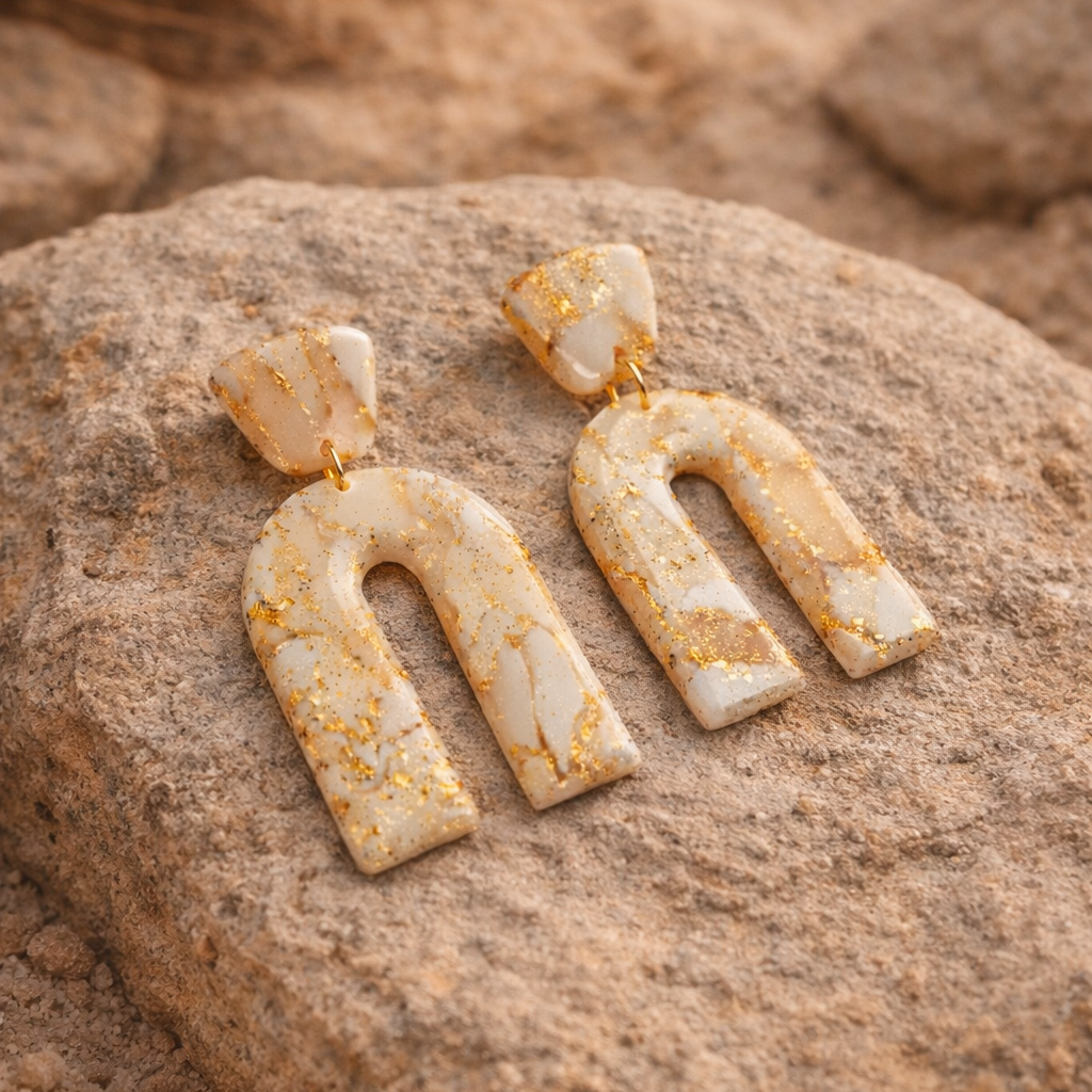 gold marble, U-shape