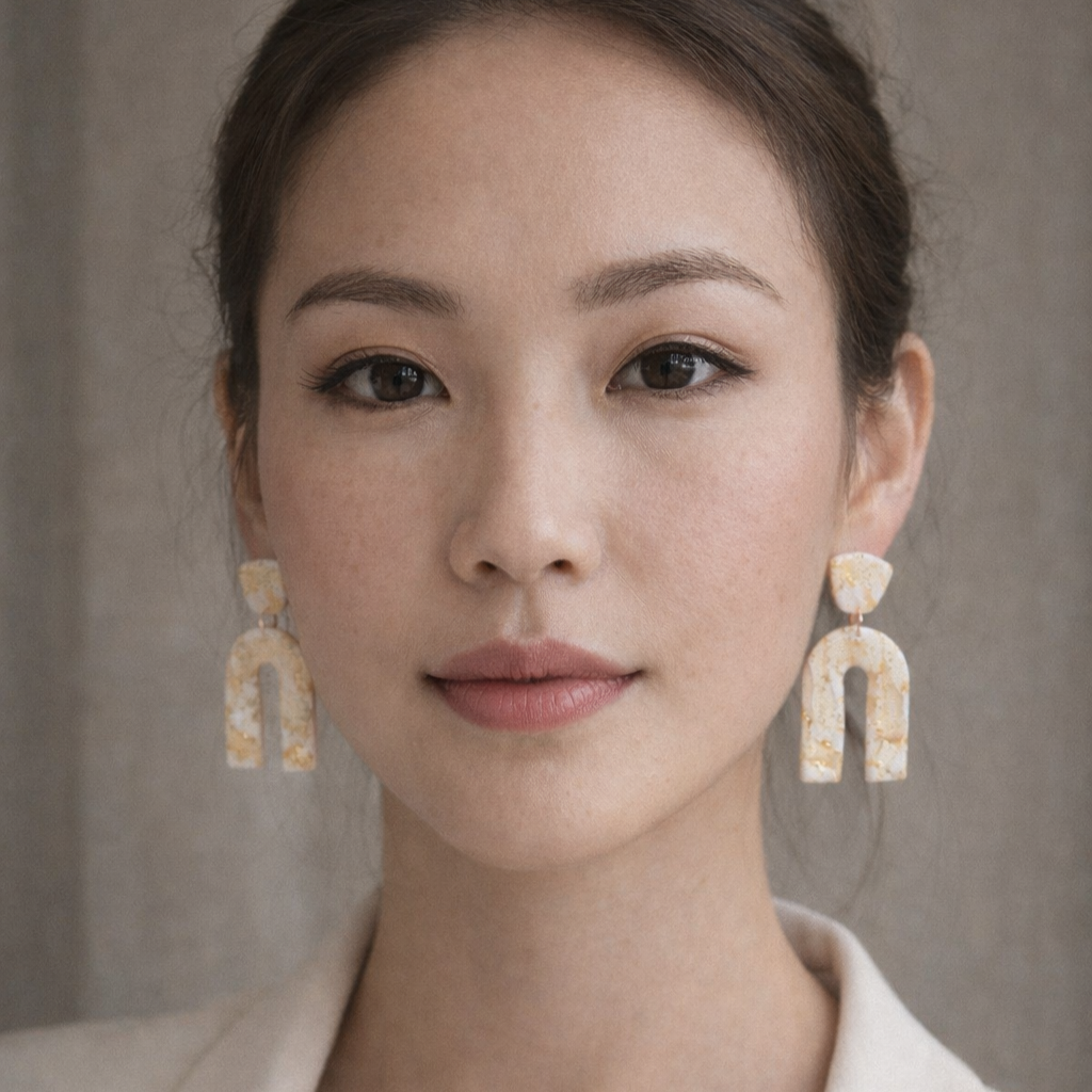 gold marble, U-shape