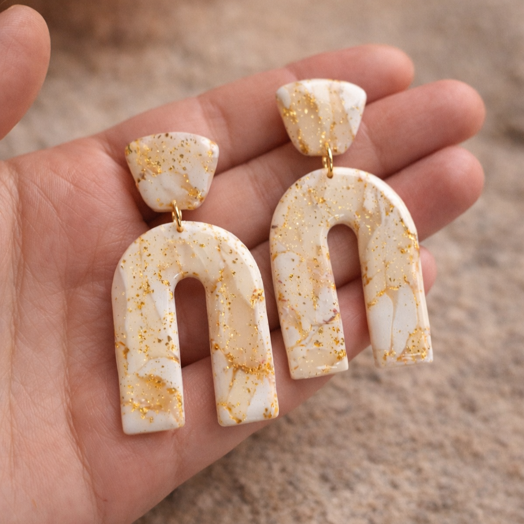 gold marble, U-shape