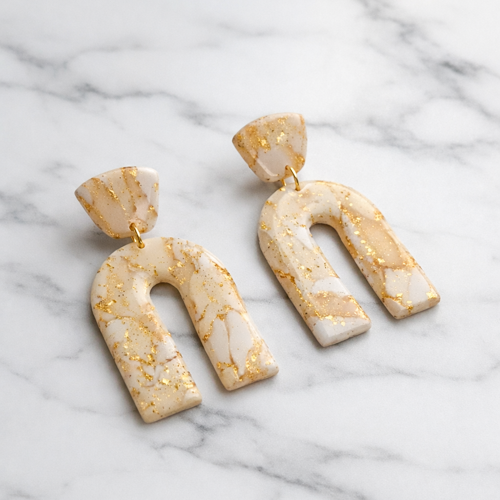 gold marble, U-shape