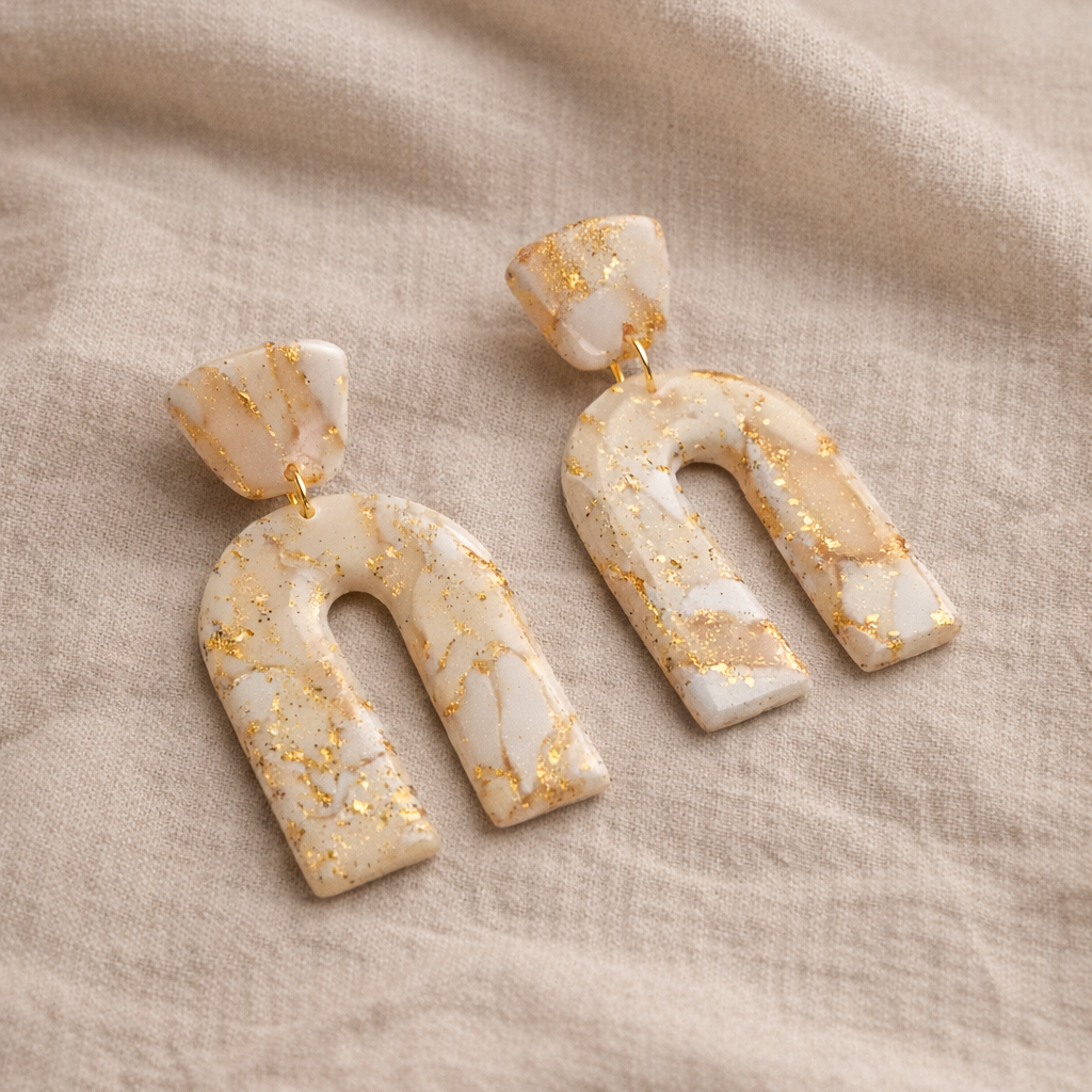 gold marble, U-shape