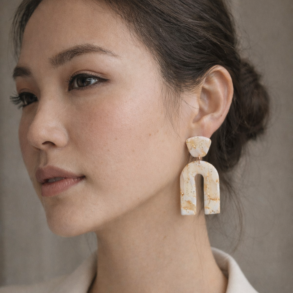 gold marble, U-shape