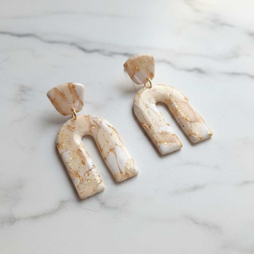 gold marble, U-shape