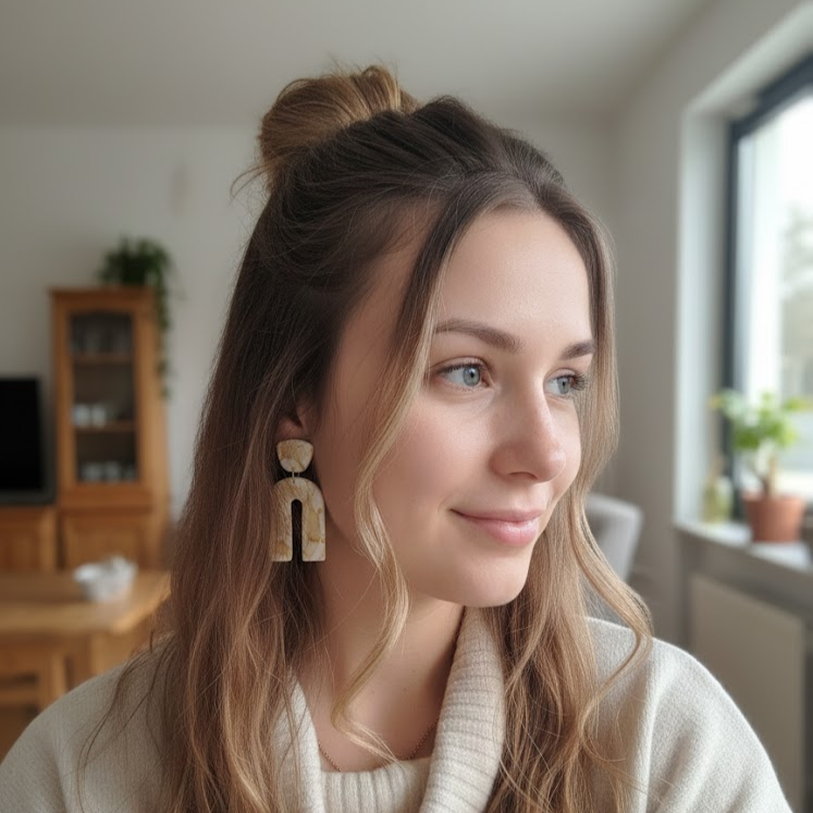 gold marble, U-shape