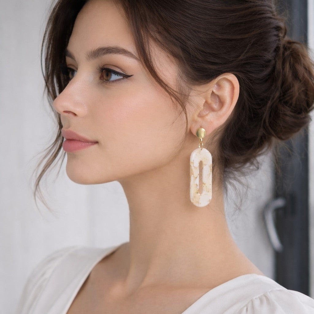 Marble Dangle Earrings х4